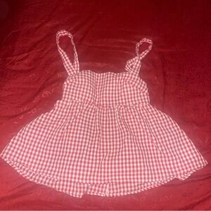 Red Gingham Top